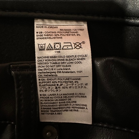 Banana Republic Womens Black Faux Leather Bootcut Fit FlarePants Size 30/10 - Picture 5 of 6